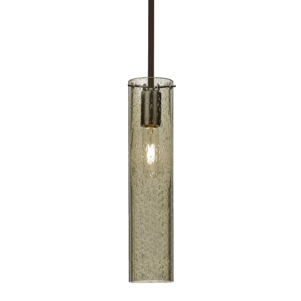 Besa Lighting Juni 16 Stem Pendant, Latte Bubble, Bronze, 1x60W Incandescent 1TT-JUNI16LT-BR - main